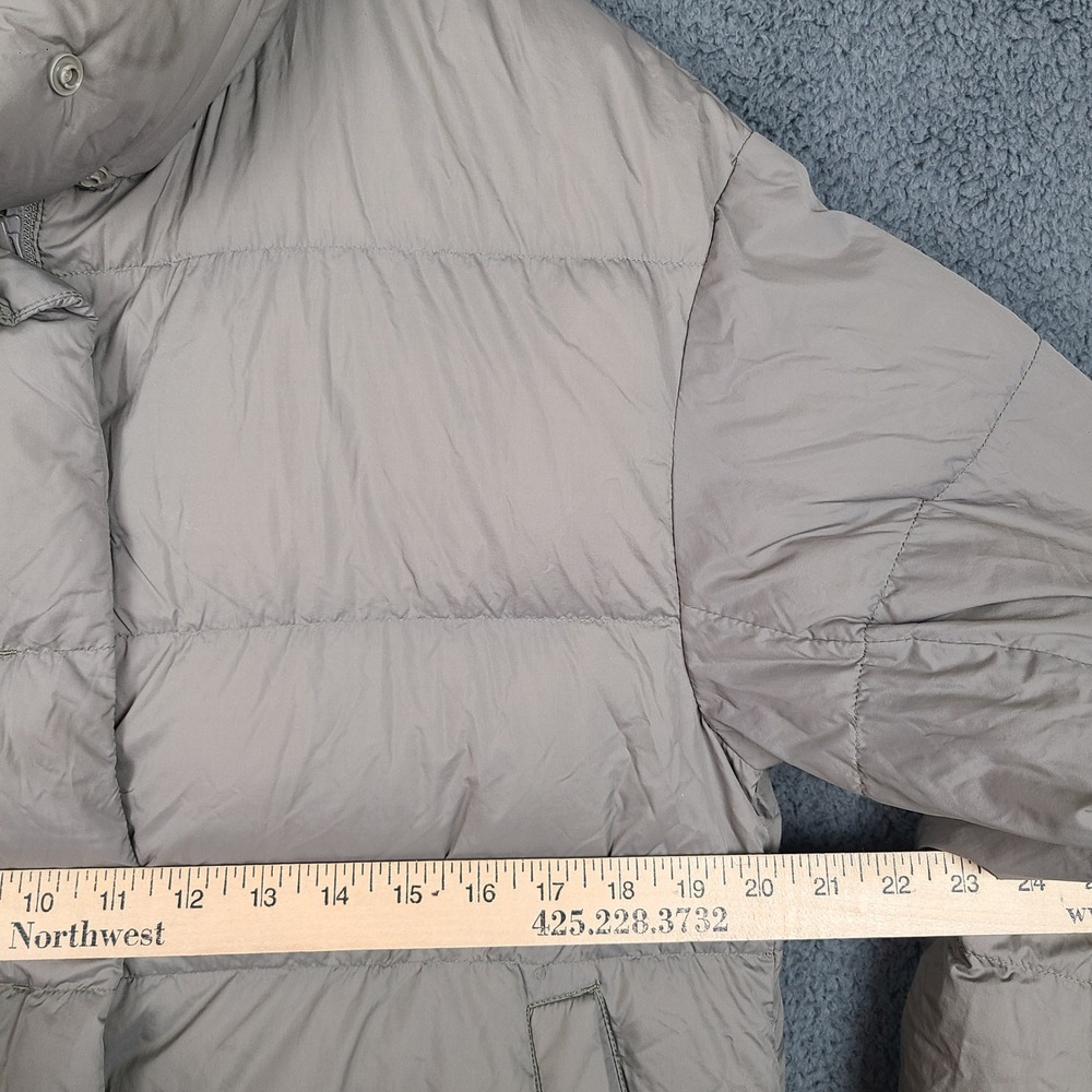 Uniqlo Seamless Ultra Light Down Puffer Jacket Taupe Gray Womens Size Small - Picture 8 of 8